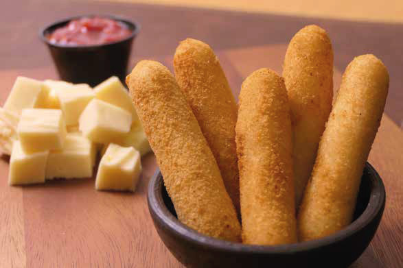 Bastones de mozzarella crujientes