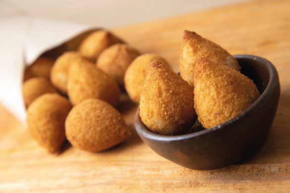 Gotitas coxinha rellenas de pollo y otros sabores
